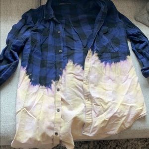 Dip dye flannel top